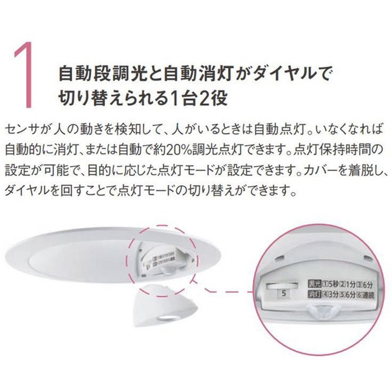 NNS28327W 高演色LEDシンプルセルコンひとセンサダウンライト 【受注