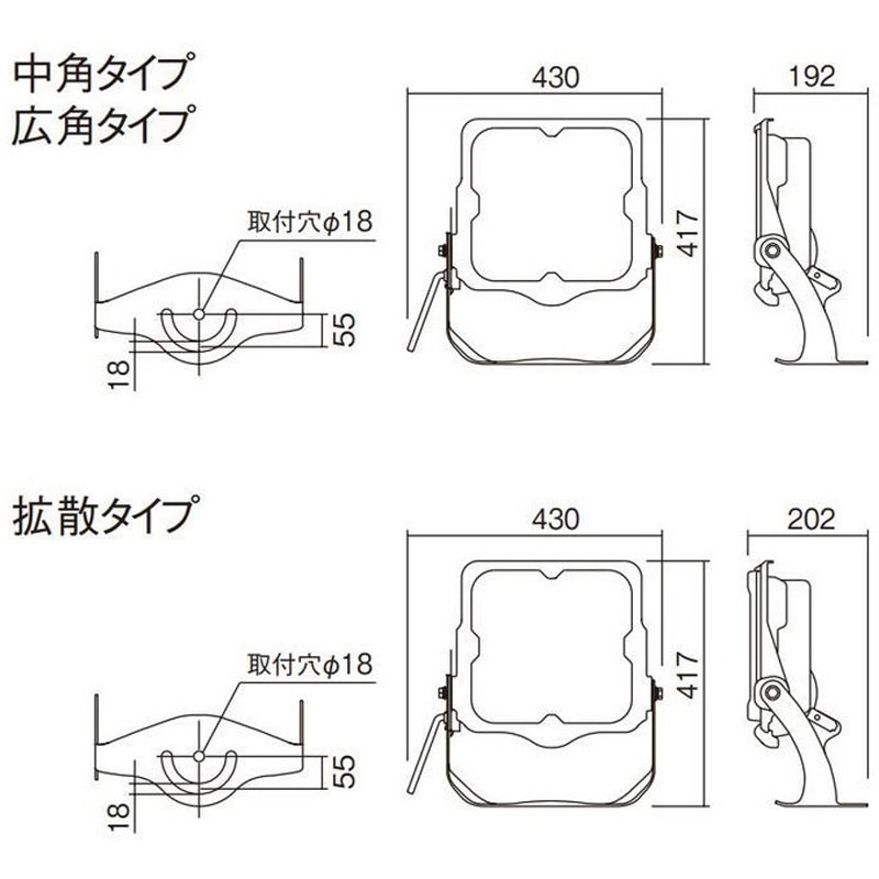 NYS36145LF9 パナソニック 投光器 プールビームER 17000lm LED（昼白色） 広角 NYS36145LF9 LED投光器 プールビーム Panasonic(パナソニック) 5000K