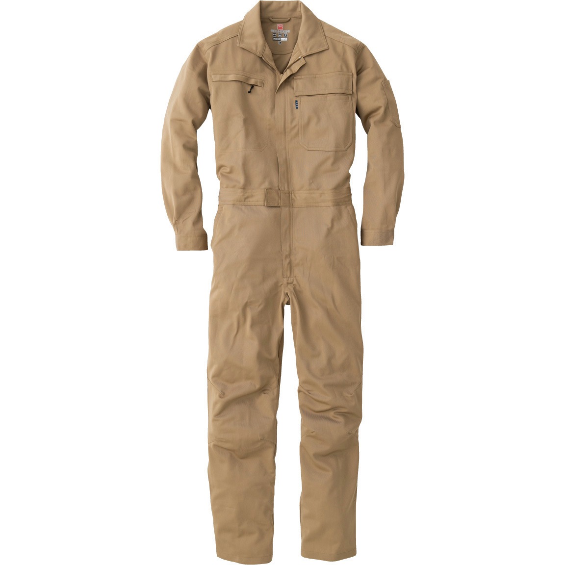 RO-970 RO-970 トリコット長袖ツナギ ROUND ONI ポリエステル100% カーキ色 着丈46cm袖丈54cm