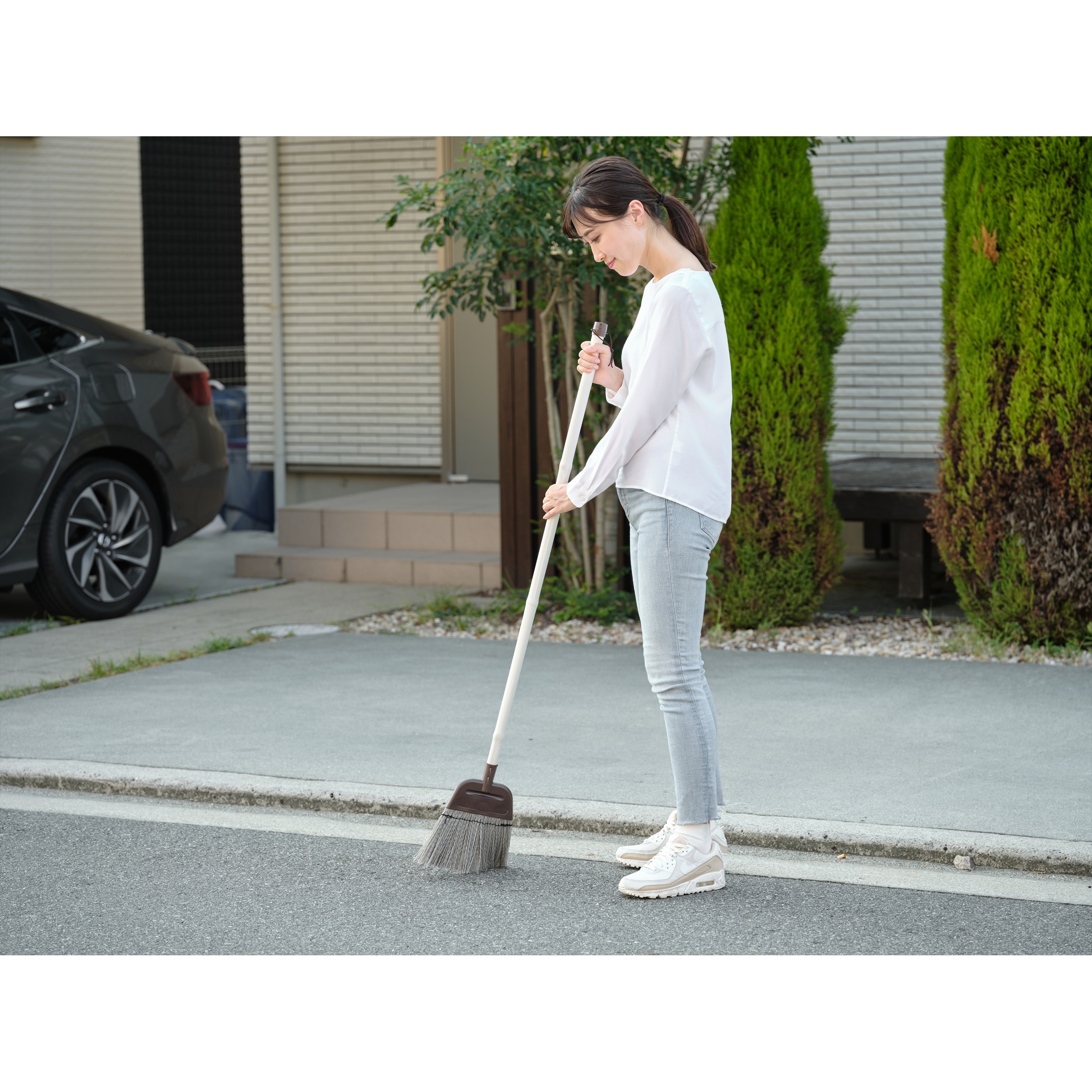 ☆52 【Kazu様】ご依頼品 山崎産業 コンドル DAILYCLEAN 庭箒（シダ）L 2 No.205356