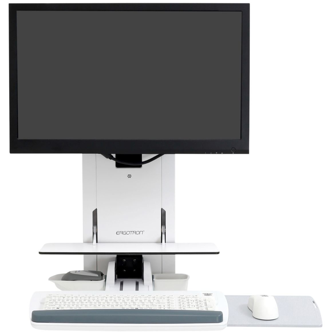 61-080-062 エルゴトロン StyleView 昇降式縦型リフト ホワイト 24インチ(3.6～13.6kg)まで VESA規格対応 ERGOTRON(エルゴトロン) 壁取り付けタイプ
