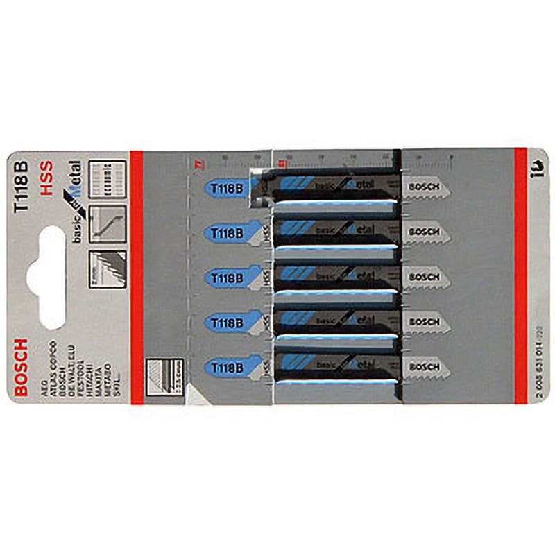 T-118B ジグソーブレード金工用 BOSCH(ボッシュ) 全長92mm 1箱(5本