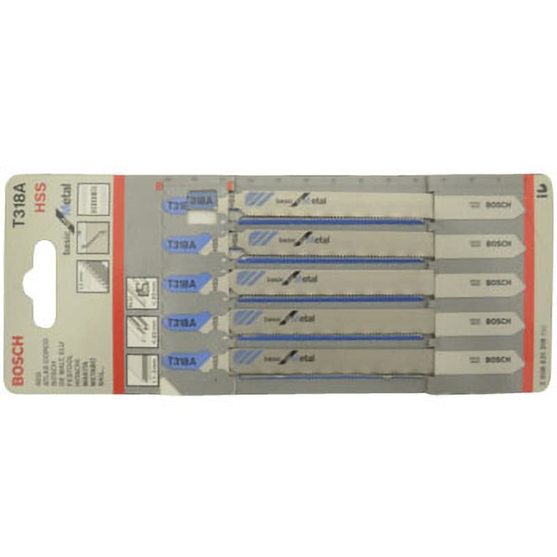 T-318A ジグソーブレード金工用 BOSCH(ボッシュ) T型 全長132mm T-318A ジグソーブレード金工用 BOSCH(ボッシュ) T型 全長132mm