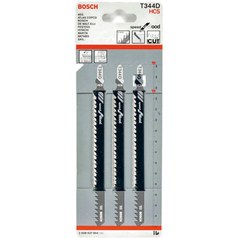 T-344D ジグソーブレード木工用 BOSCH(ボッシュ) 全長152mm 1箱(3本