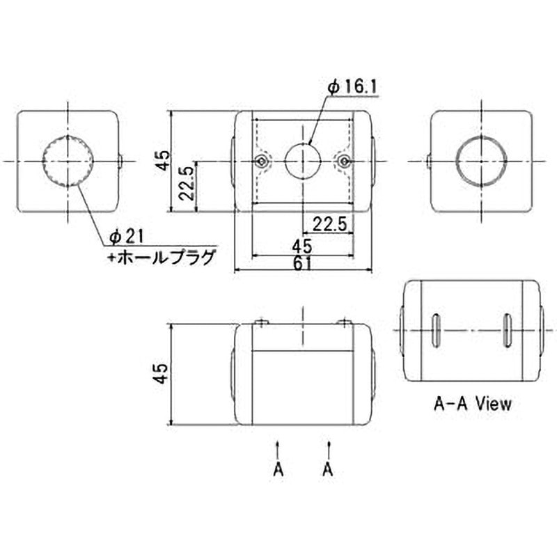 MNB-101 アルミBOX 穴加工品 1台 SUS(エスユーエス) 【通販