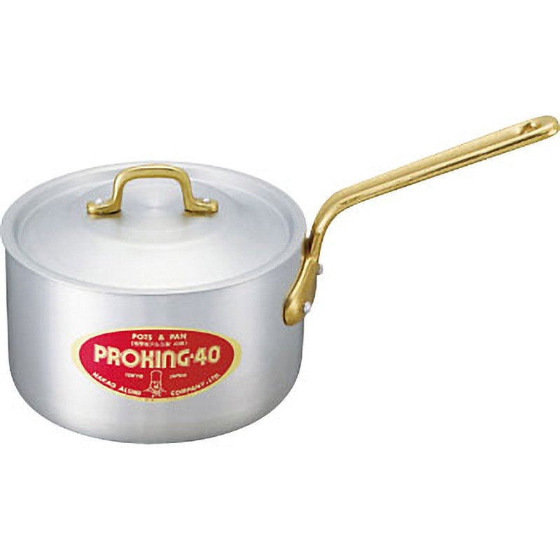 キング アルミ 深型 片手鍋（目盛付）24cm アルミ鍋 浅型片手鍋 テーパー