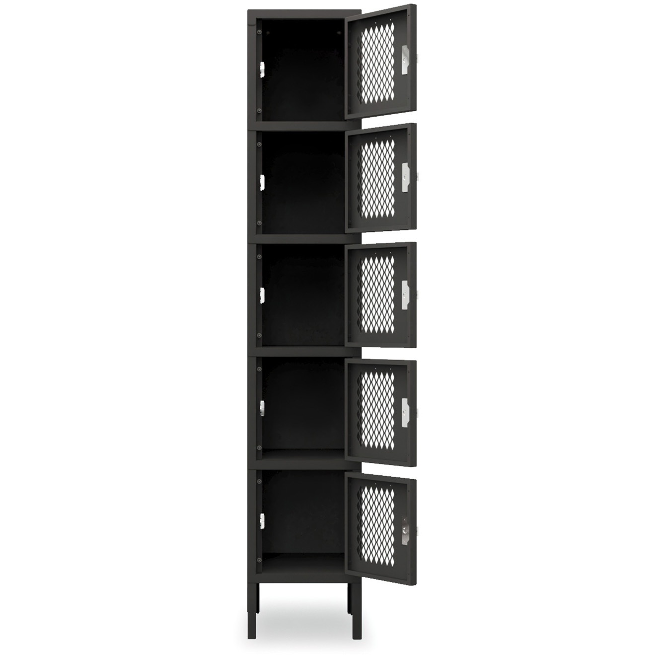 7429472 インダストリアルスリムロッカー スマイル ブラック色