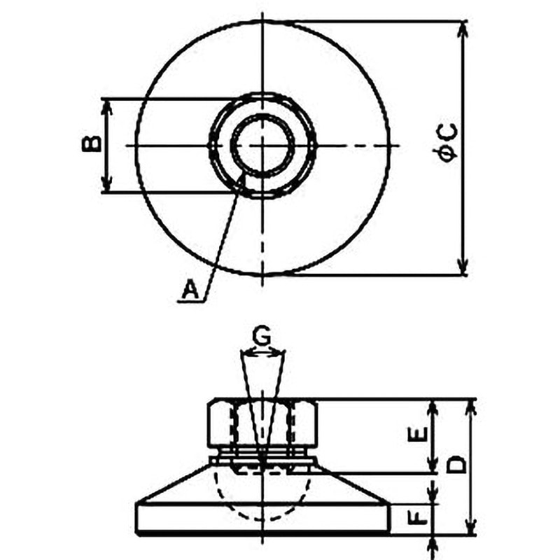 ナベヤ NBK レベリングフット FVL2040S FVL2040S | レベリングフット FVLタイプ | ナベヤ | MISUMI(ミスミ)