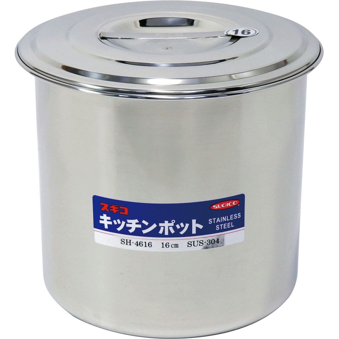 Sh 4616 18 8 Sus304 目盛付深型キッチンポット Sugico スギコ ステンレス18 8 Sus304 3 2l Sh 4616 通販モノタロウ 06735714