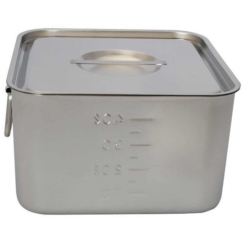 YUKIWA ユキワ ステンレス製 角型キッチンポット 業務用 調理道具 24