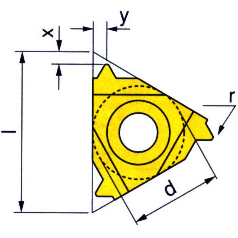 16ERM11W IC908 ウィットワースねじ切りチップ 16ER 1箱(5個) イスカル