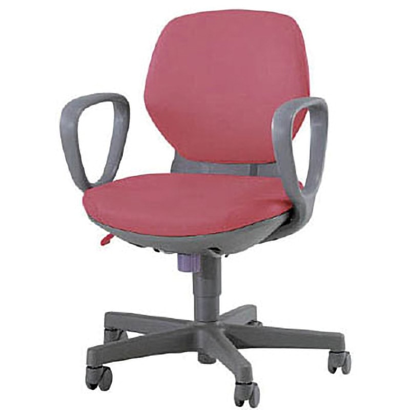 68668  (#2111Sローズ) アエバチェアー LION (ライオン事務器) ローバック サークルアームタイプ 幅615mm奥行525mm高さ790～930mm