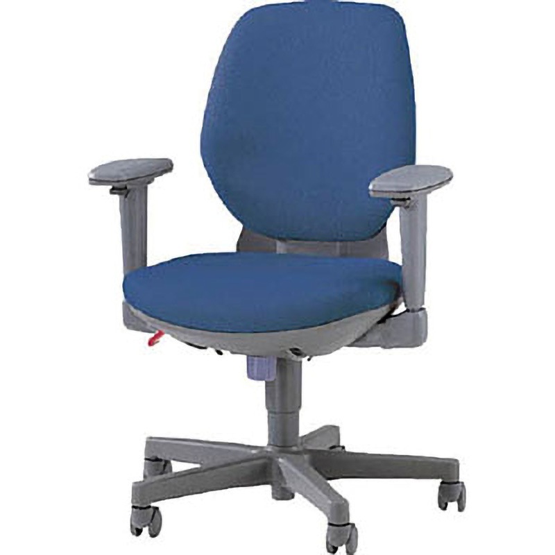 68656  (#2122Fブルー) アエバチェアー LION (ライオン事務器) ハイバック ブルー色 幅615mm奥行540mm高さ865～1005mm