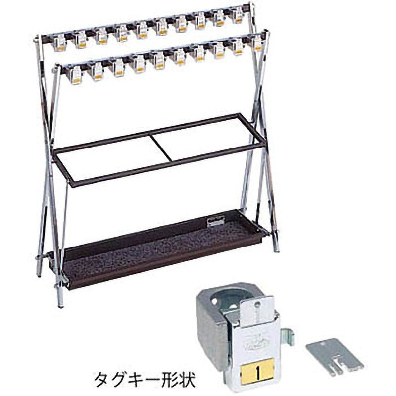 231-002 鍵付折り畳み式傘立て ミヅシマ工業 収納数20   231-002