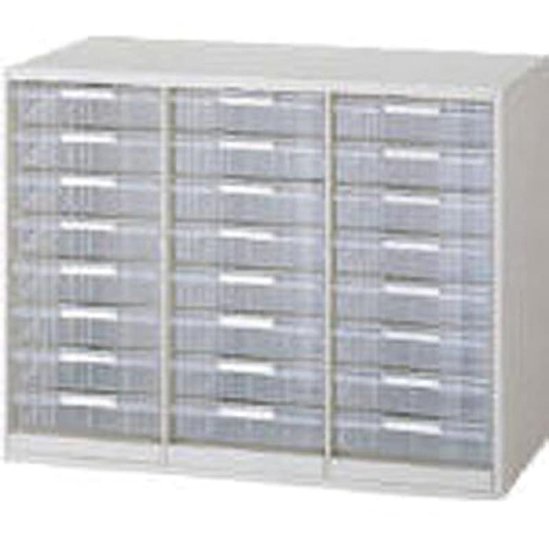 70610  (EW-B308) オフィスユニット EW-B308 LION (ライオン事務器) B4縦 深型8段×3列タイプ ライトグレー色 高さ700mm幅900mm奥行450mm