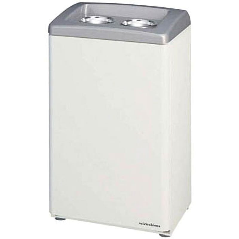 2090220 飲み残し回収BOX #B紙コップX2 ミヅシマ工業 本体+フタ オープン式 アイボリー+シルバー