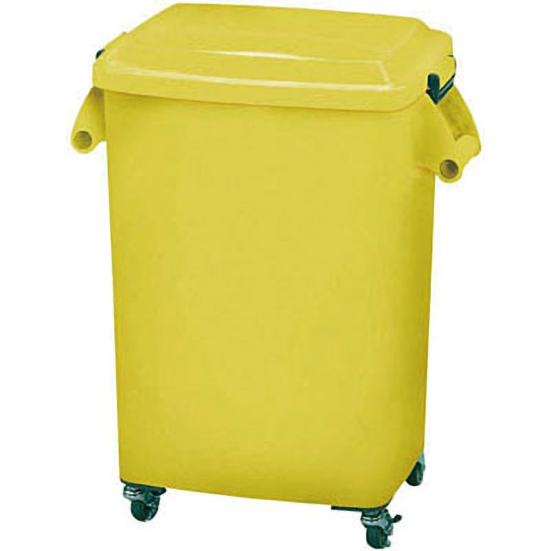 2140275 厨房ペールCK-70 イエロー ミヅシマ工業 本体+フタ 角型 かぶせ式 10,066円