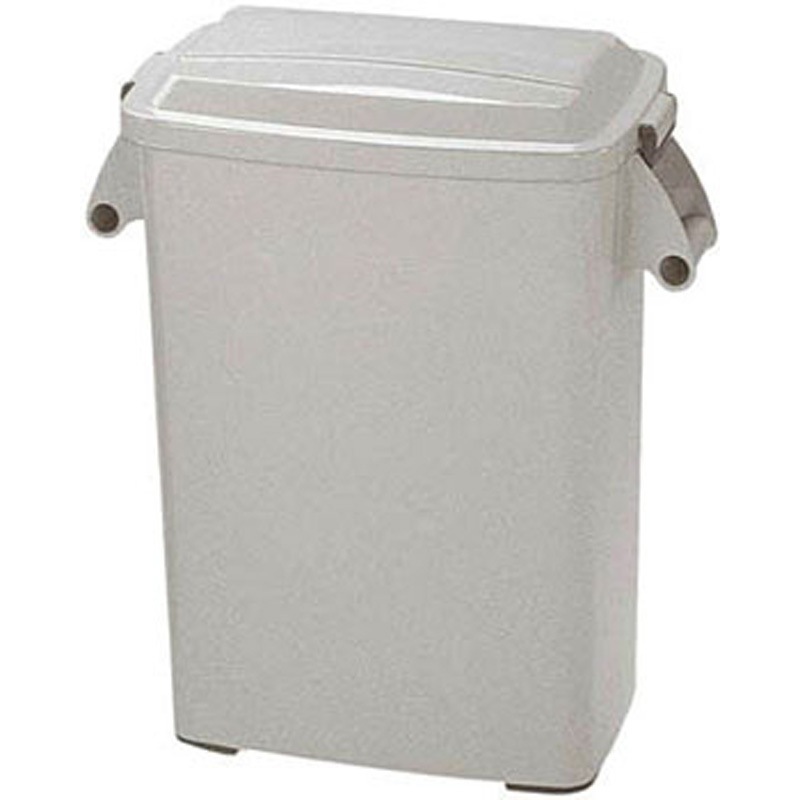 2140341 厨房ペールKー45 グレー ミヅシマ工業 本体+フタ 角型 かぶせ式 7,654円
