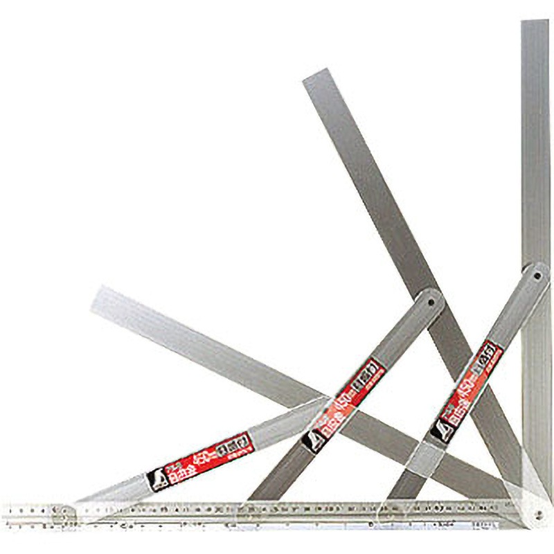 62570 アルミ自由金 筋交・目盛付 45cm 1本 シンワ測定 【通販モノタロウ】