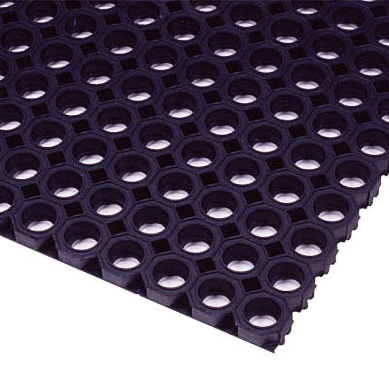 4100930 ハニカムゴムマットL 本体 ミヅシマ工業 ブラック色 幅495mm長