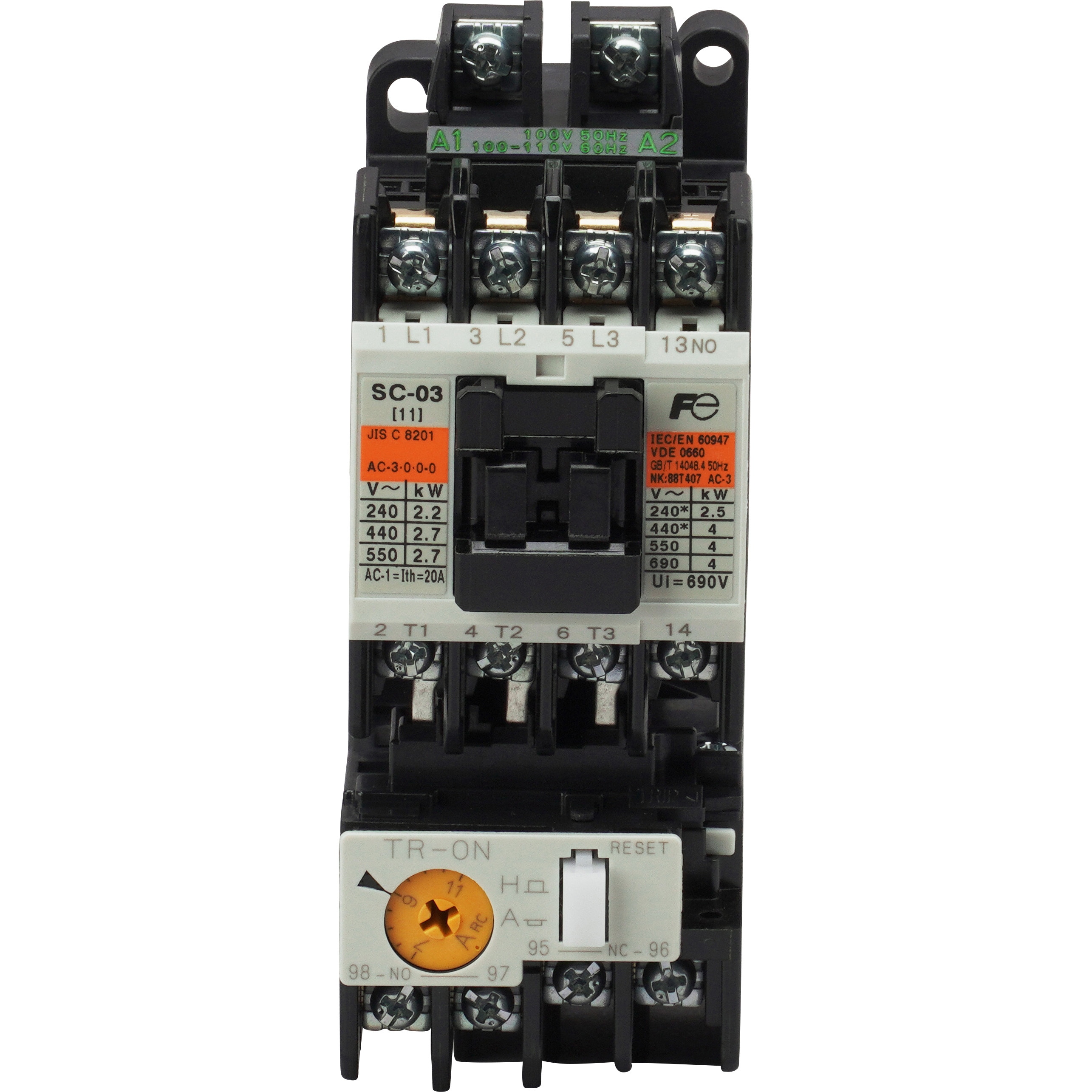 SW-03 標準形電磁開閉器(ケースカバーなし) 富士電機 新SC