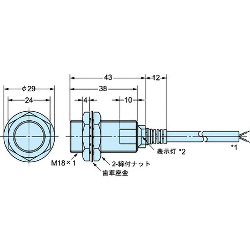 E2E-X7D1-N 2M スタンダードタイプ近接センサ E2E オムロン(omron) 電源の種類:直流2線式 ネジ形 検出距離7±10%mm -  【通販モノタロウ】