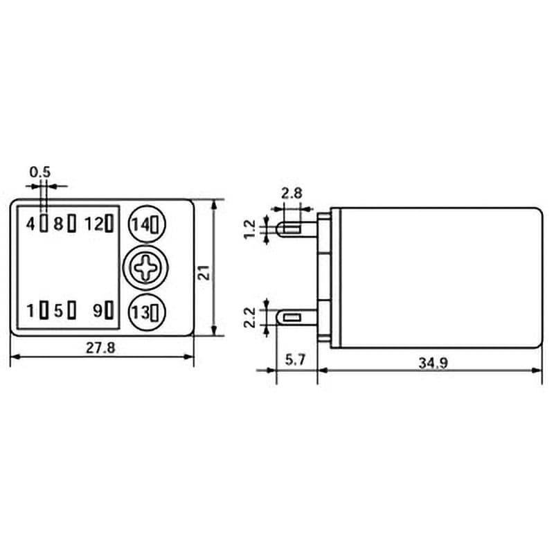 HH52P-L DC24V ミニコントロールリレー 富士電機 極数2 2c 接点最大許容電流5A DC24V 1個 - 【通販モノタロウ】