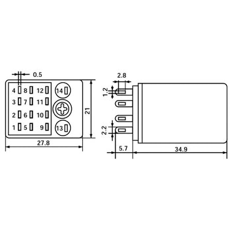 HH54P-L AC200V ミニコントロールリレー 富士電機 極数4 4c 接点最大許容電流3A AC200V 1個 - 【通販モノタロウ】