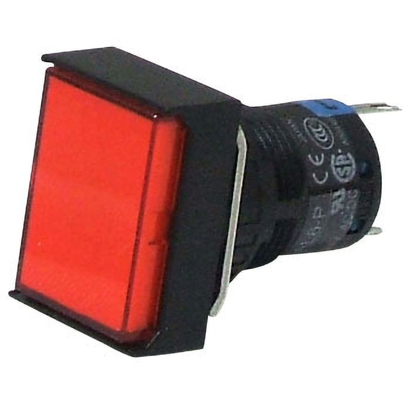Φ16 A6シリーズ 表示灯(長方形) 光源LED 長角 AC/DC24V 発光色:赤 AL6H-P4R