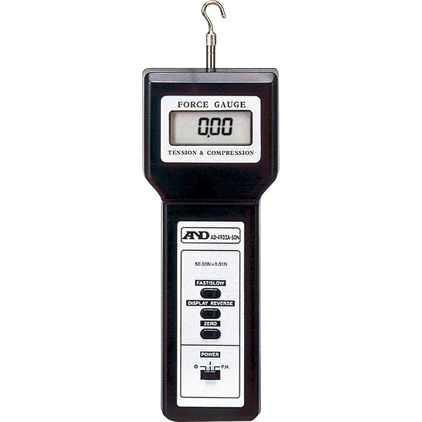 AD4932A-50N フォースゲージ A&D 質量550(電池含む)g 測定範囲0～50.00N 許容最大荷重68N