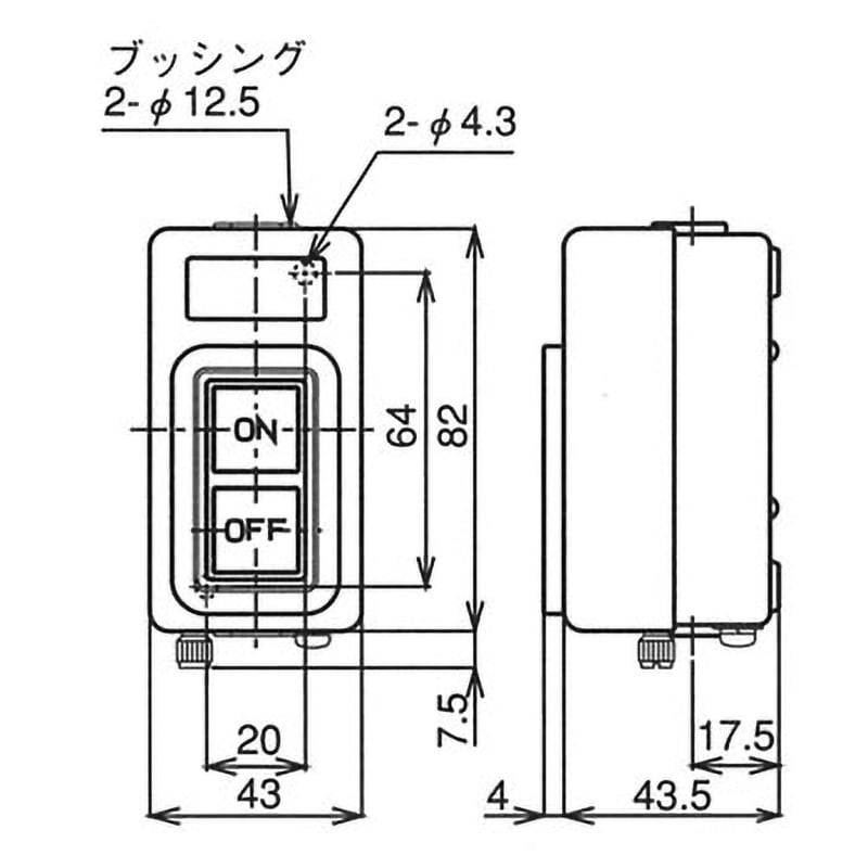 BS 210B 3 動力用押釦開閉器開閉器(電動機直接操作用) BS・BSEシリーズ パトライト(旧春日電機) 露出形 10A 極数3 BS 210B  3 - 【通販モノタロウ】