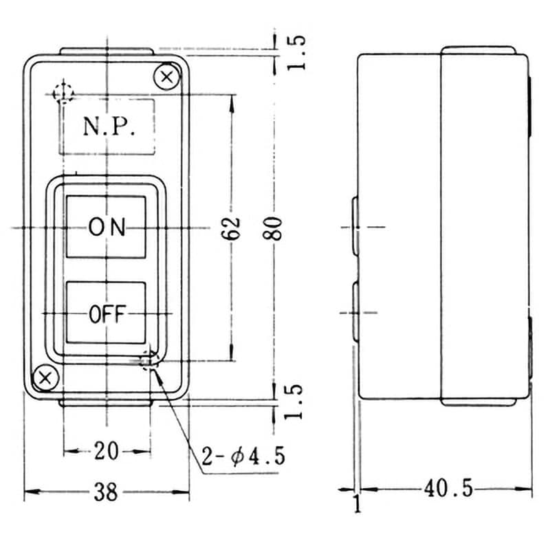 BSE 215 3 動力用押釦開閉器開閉器(電動機直接操作用) BS・BSEシリーズ パトライト(旧春日電機) 露出形 15A 極数3 -  【通販モノタロウ】