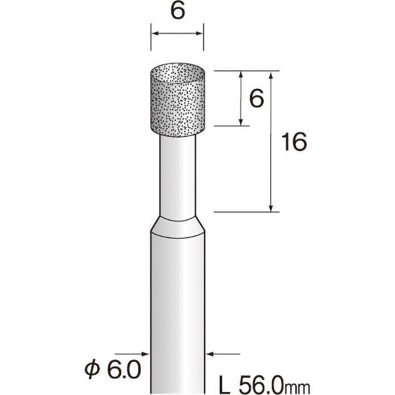JA2361 ミニモ ハイセラミックCBNバー#100 Φ10 ミニター 軸径6mm外径6mm  JA2361