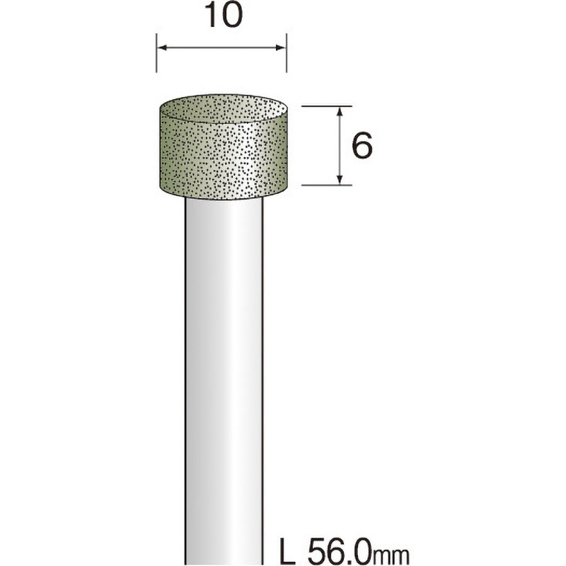 JA2453 ミニモ レジンボンドCBNバー JA ミニター 粒度120 軸径6mm外径10mm  JA2453
