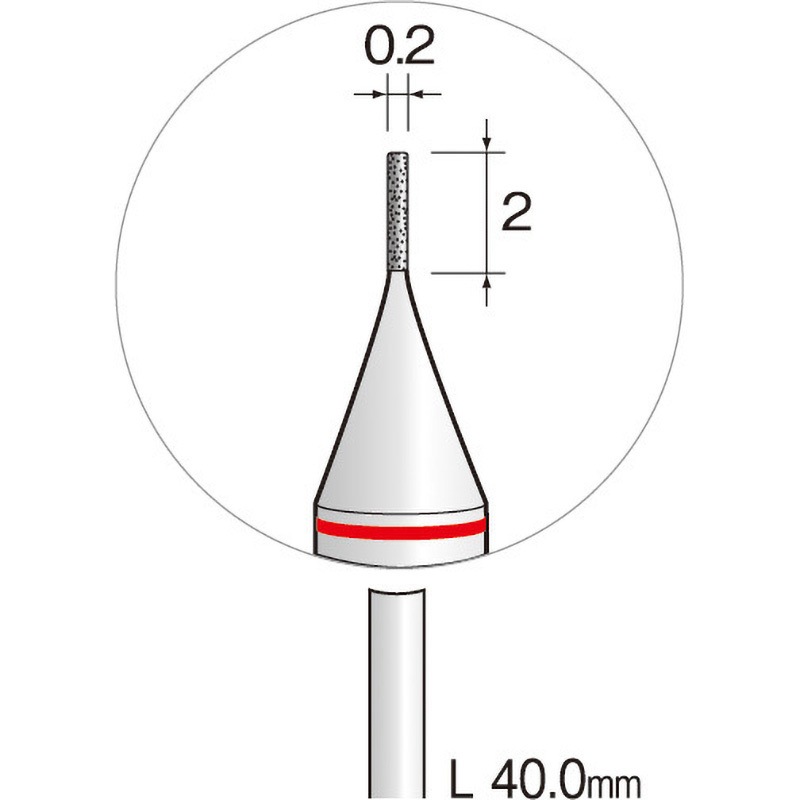 JA2003 ミニモ 精密電着CBNバー 超硬軸 ミニター 粒度1000 軸径3mm外径0.2mm  JA2003 5,218円