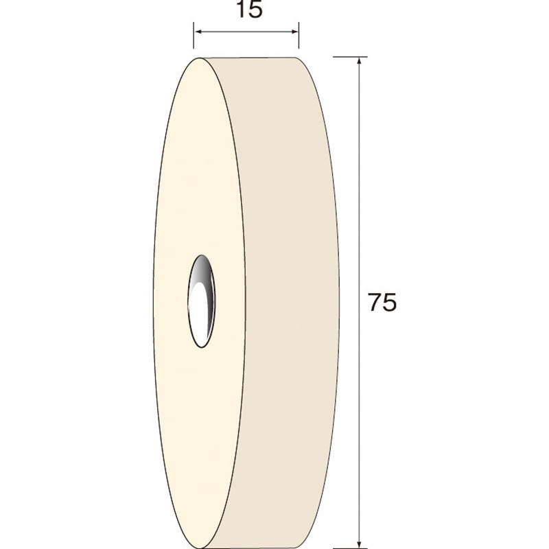 NA6122 ミニモ フェルトホイール ソフト Φ75×15 3入 ミニター 内径12.7mm 1パック(3個) NA6122