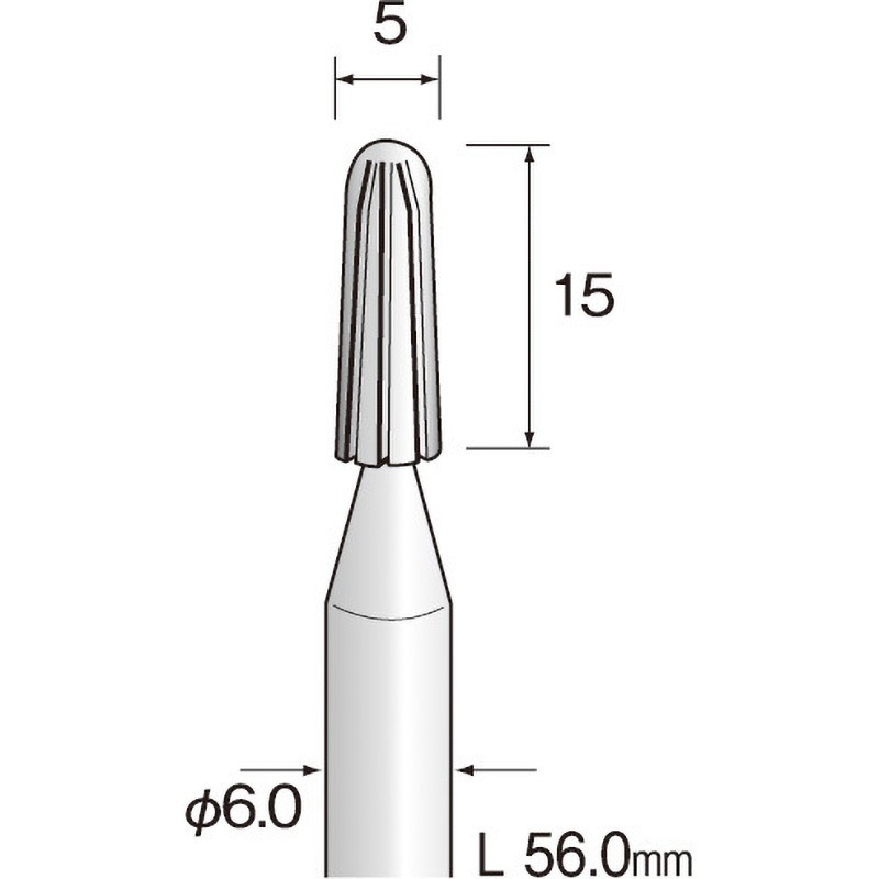 ES5709 ミニモ ラバーホルダー 先丸 Φ7用 ミニター 軸径6mm 1袋(2本) ES5709