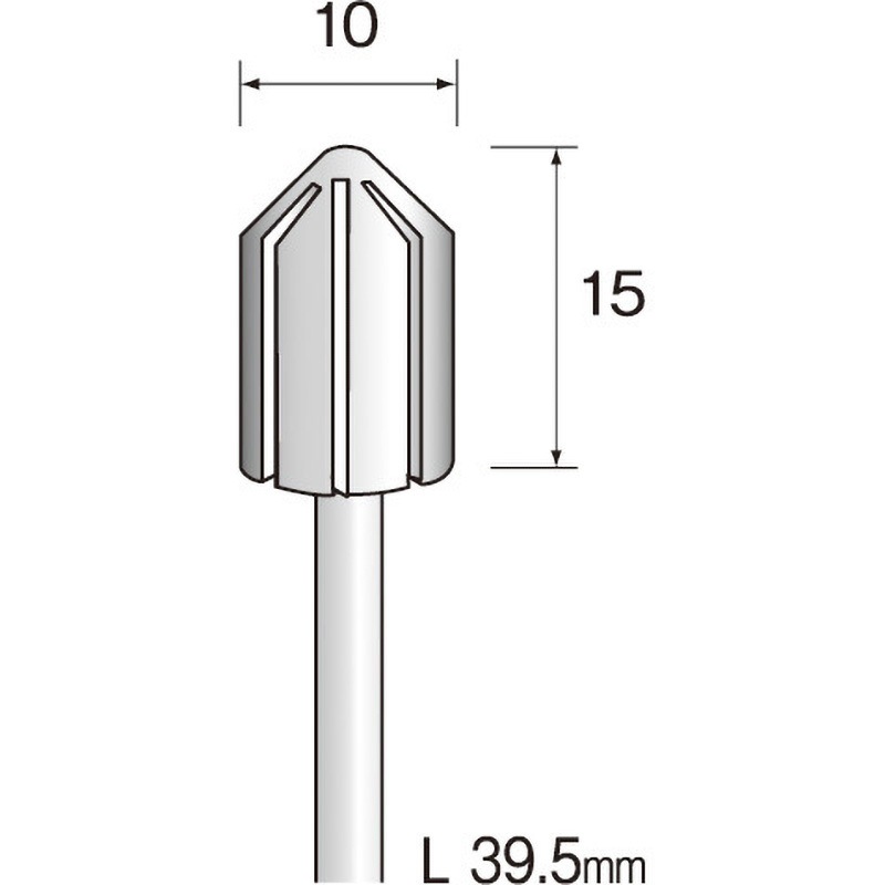 ES5229 ミニモ ラバーホルダー 先尖 Φ12用 ミニター 軸径3mm 1袋(3本) ES5229