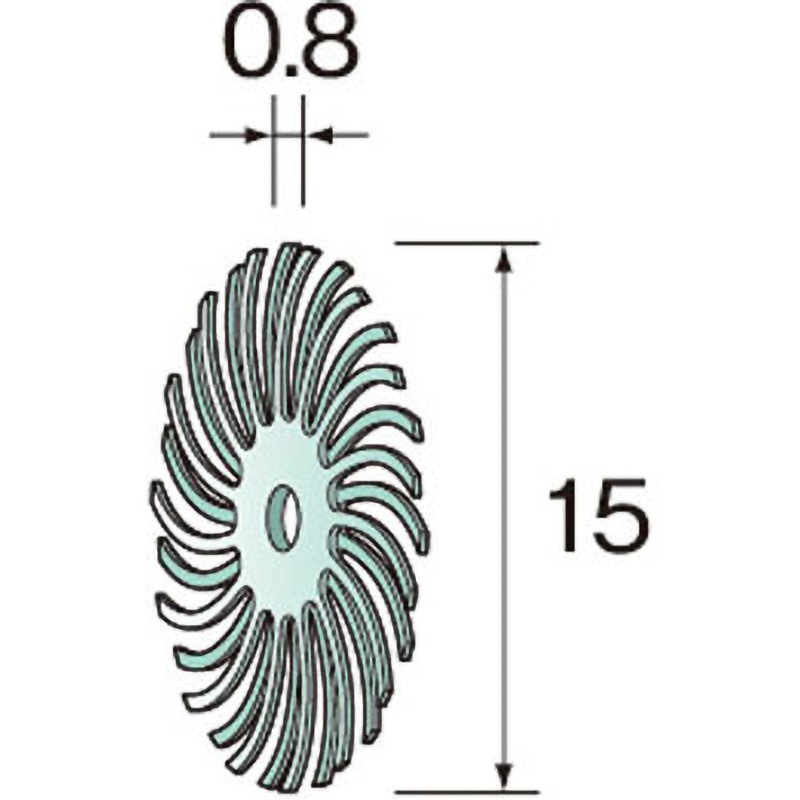 NA3506 ミニモ ラバーブラシ #8000 Φ15 20入 ミニター 内径1.8mm 1パック(20個) NA3506