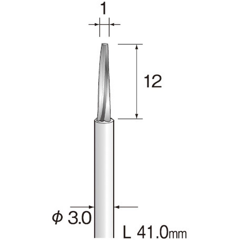 BS1551 ミニモ スチールカッター 樹脂用 切り抜き Φ1 ミニター 軸径2.34mm 1袋(10本) BS1551