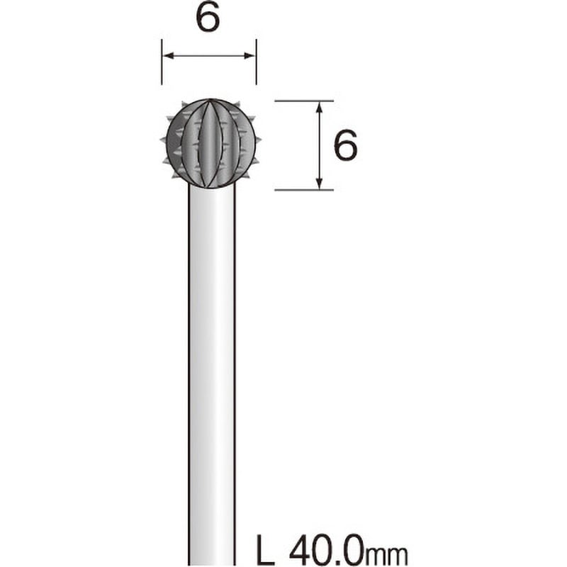 BS1515 ミニモ スチールカッター 非金属用 粗切削 Φ6 ミニター 円形 軸径3mm 1袋(10本) BS1515