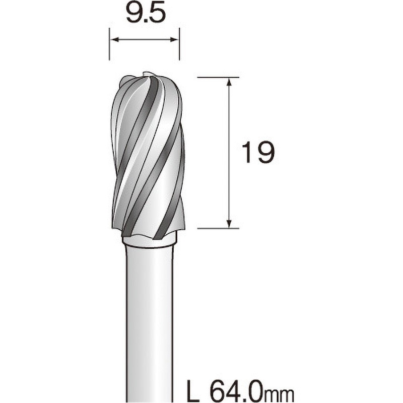 BC5113 ミニモ 超硬カッター アルミカット Φ9．5 ミニター 軸径6mm  BC5113