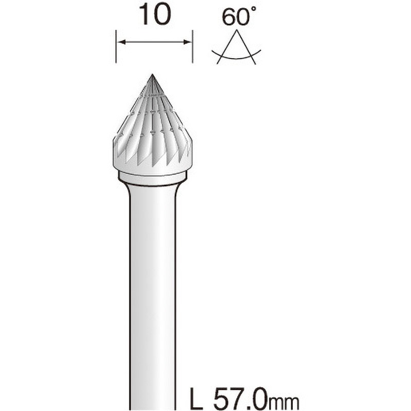 BC4232 ミニモ 超硬カッター ストレートチップブレーカーカット Φ10 ミニター 軸径6mm  BC4232
