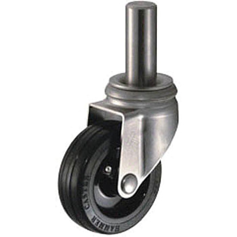 320SK-RBU100 SKシリーズオールステンレス自在ゴムB車100mm ハンマーキャスター 単輪