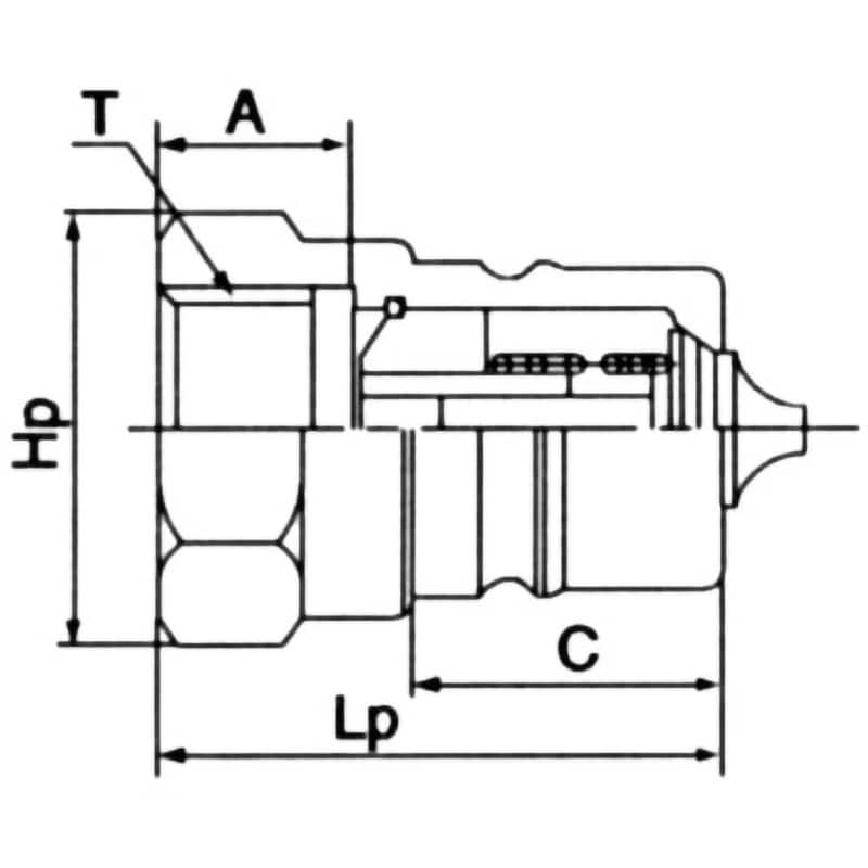 210-3P STEEL NBR 210カプラ プラグ(油圧用) 1個 日東工器 210-3P STEEL NBR 210カプラ プラグ(油圧用) 1個 日東工器