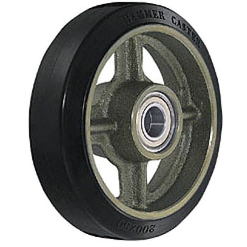 502BPS-CR200 200mmゴムB車輪 ハンマーキャスター 車輪幅50mm  502BPS-CR200