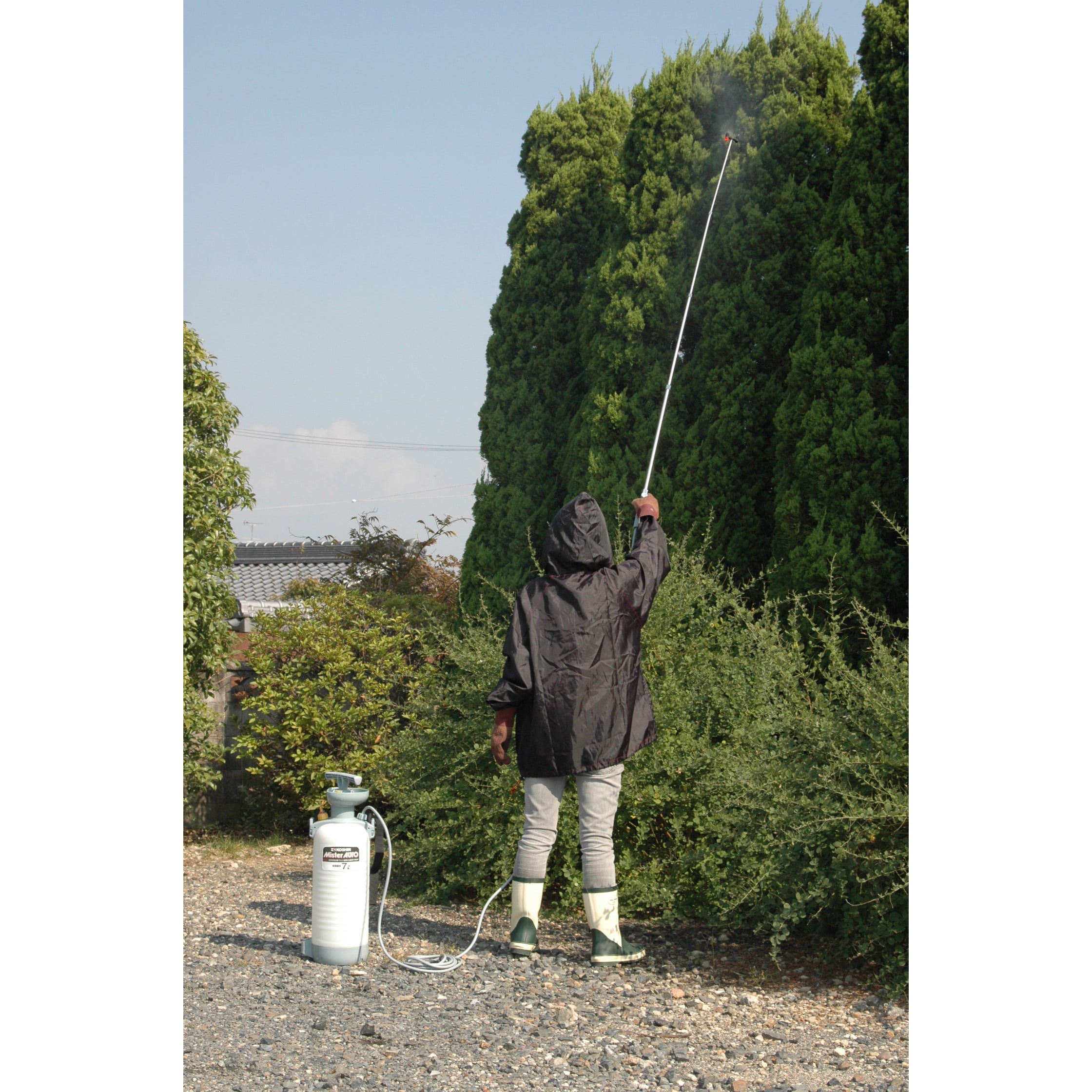 HS-707W 蓄圧式噴霧器 ミスターオート HS-Wシリーズ 工進 肩掛式
