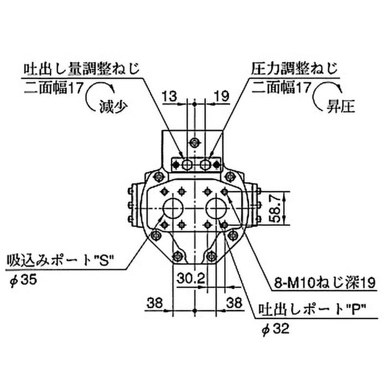 A56-L-R-01-B-K-32 可変ピストンポンプ 油研工業 フート取付形