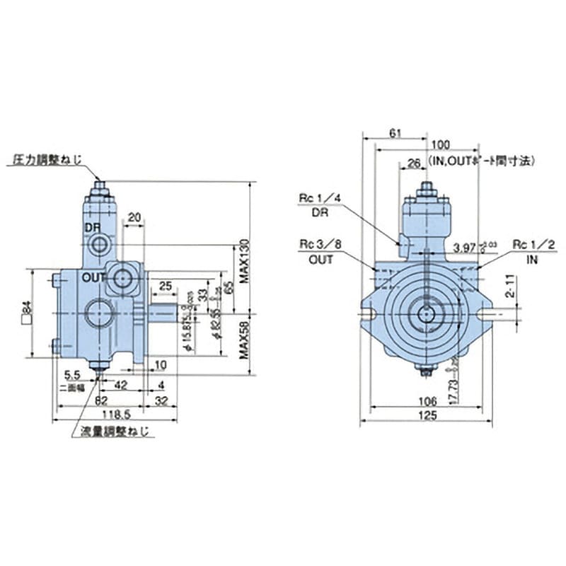 可変ベーンポンプ(シングル)