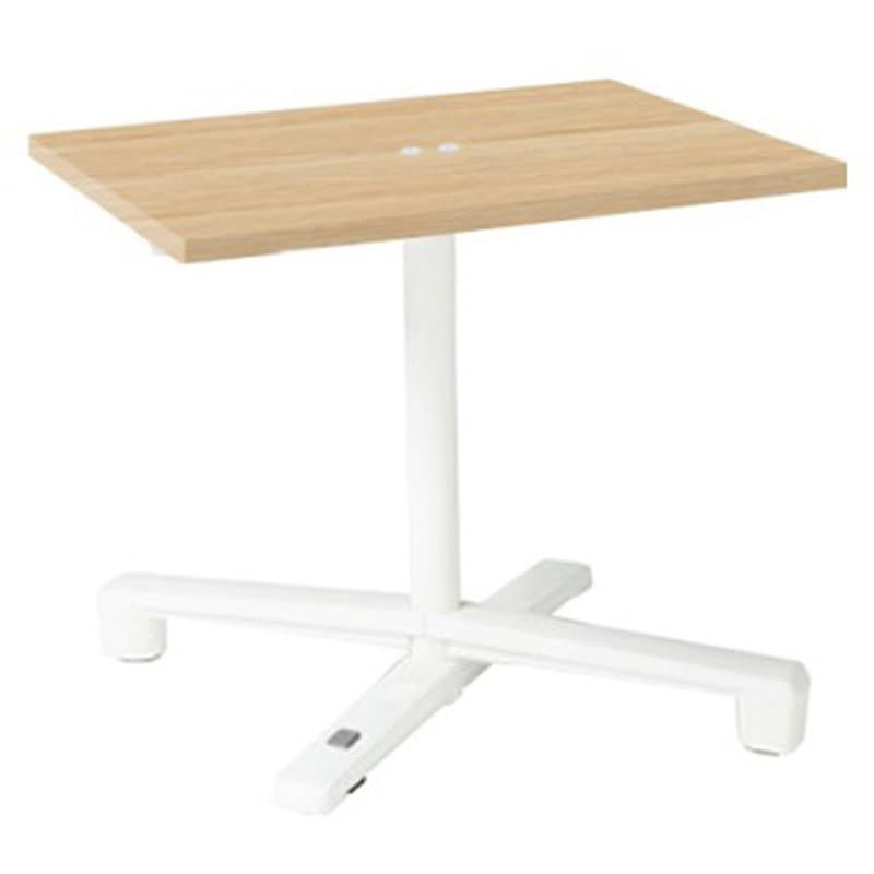 87AEFD MDA8 Livesミーティングテーブル 単柱脚天板フラップ/矩形 600×750×720 CU付 オカムラ(岡村製作所) メラミン化粧板 キャスター有 ネオウッドライト   87AEFD MDA8